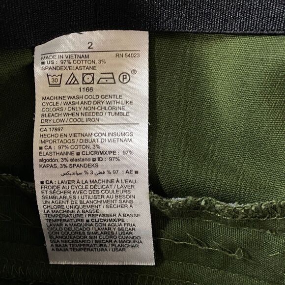 Old Navy Wow Green High-Waisted Super Skinny Ankle Pants Women's Size 2 - Picture 4 of 7